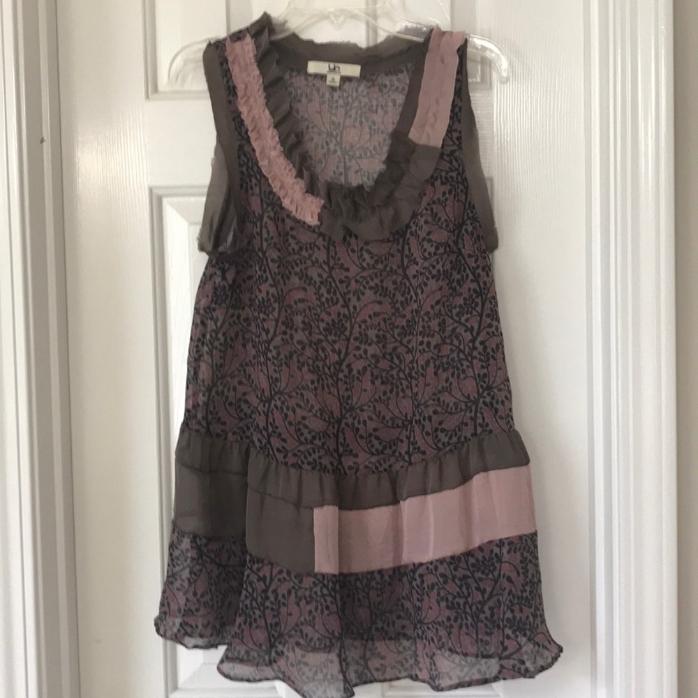 Sheer, Floral Tank Style Blouse